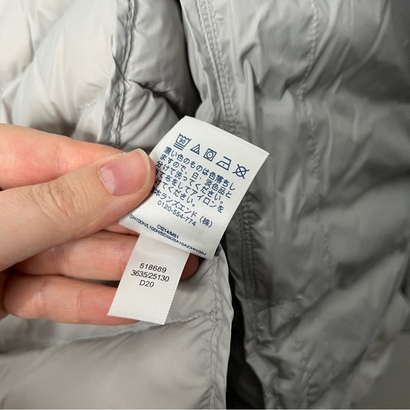 Lands' End Light Gray Puffer Jacket with Hood Women's 2X 20W-22W - Picture 8 of 10